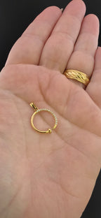 Cross Nail with Zircons