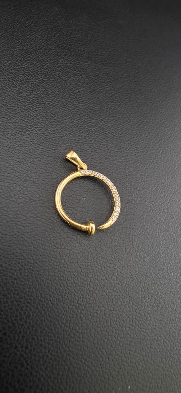 Cross Nail with Zircons