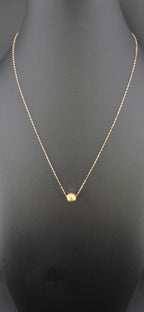 Golden Sphere Diamond-Cut Necklace