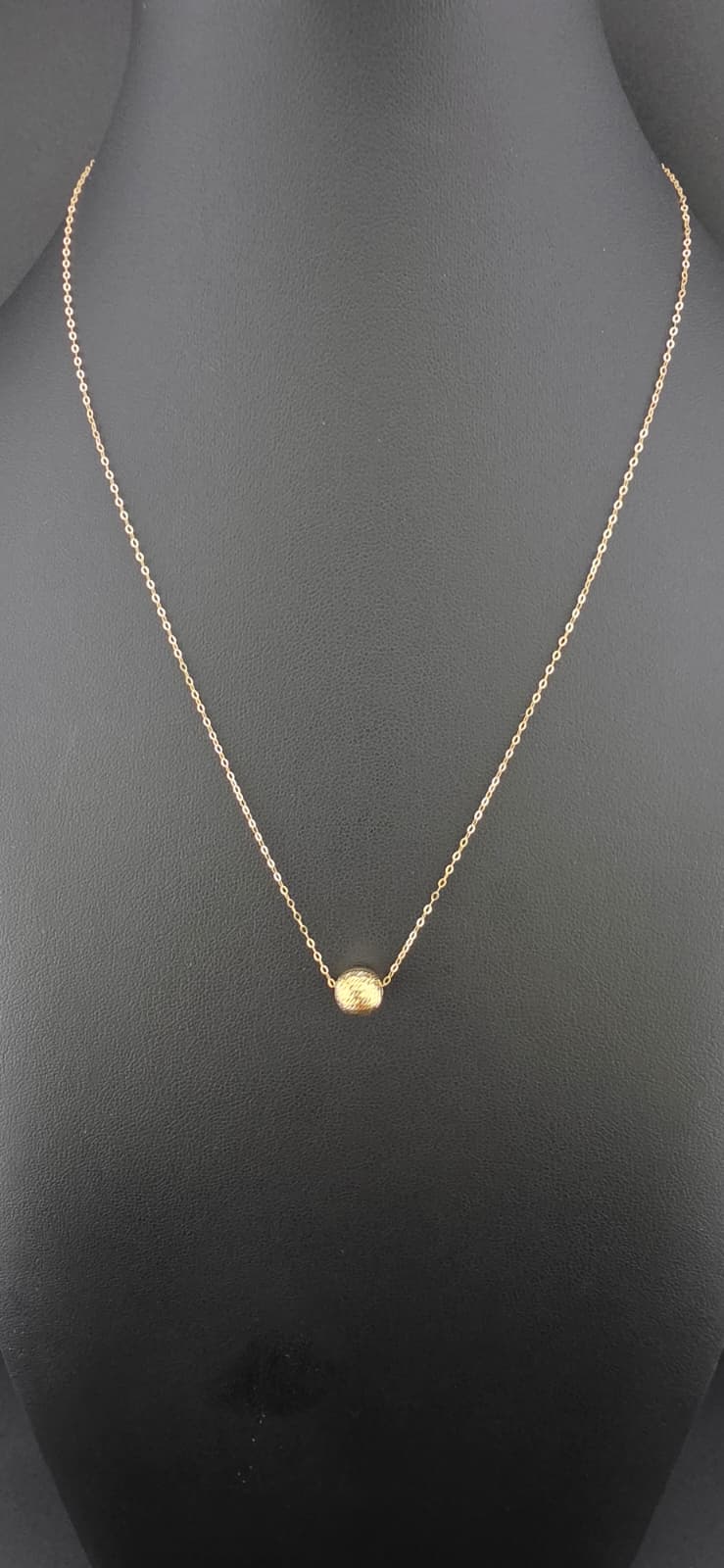 Golden Sphere Diamond-Cut Necklace