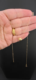 Golden Sphere Diamond-Cut Necklace