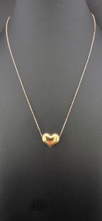 Puffed Heart Necklace