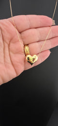 Puffed Heart Necklace
