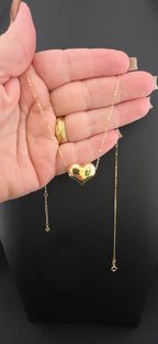 Puffed Heart Necklace