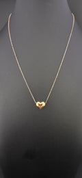 Puffed Heart Medium Link Necklace
