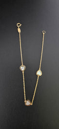 Mother of Pearl Hearts Bracelet