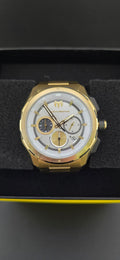 TechnoMarine 42mm Analog – Gold Tone & White Dial