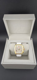 Michele 34mm – White & Gold-Tone Watch