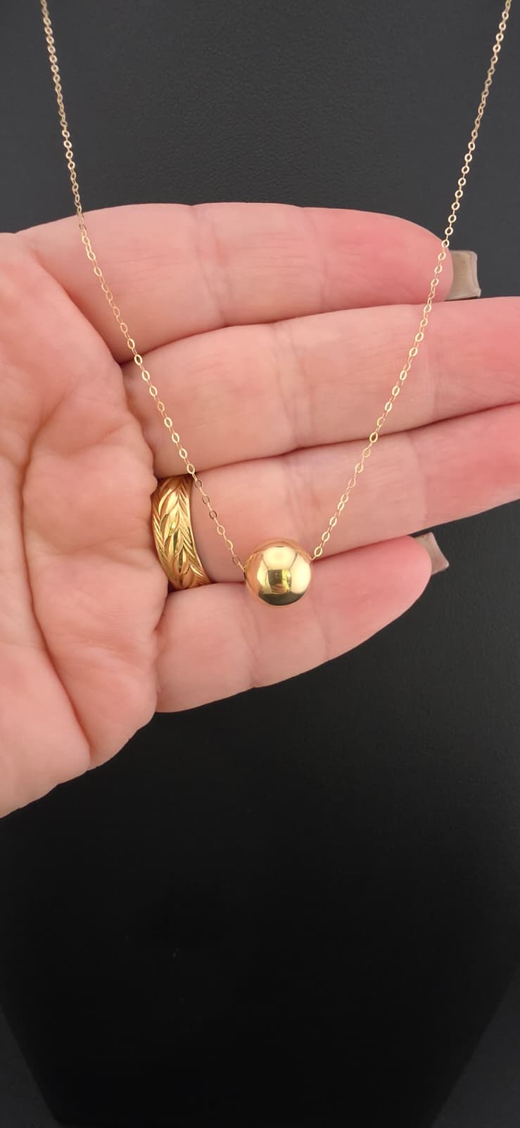 Golden Sphere Necklace