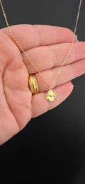 Diamond-Cut Clover Necklace
