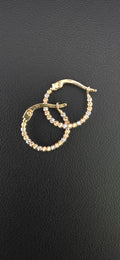 Tri-Color Gold Hoop Earrings