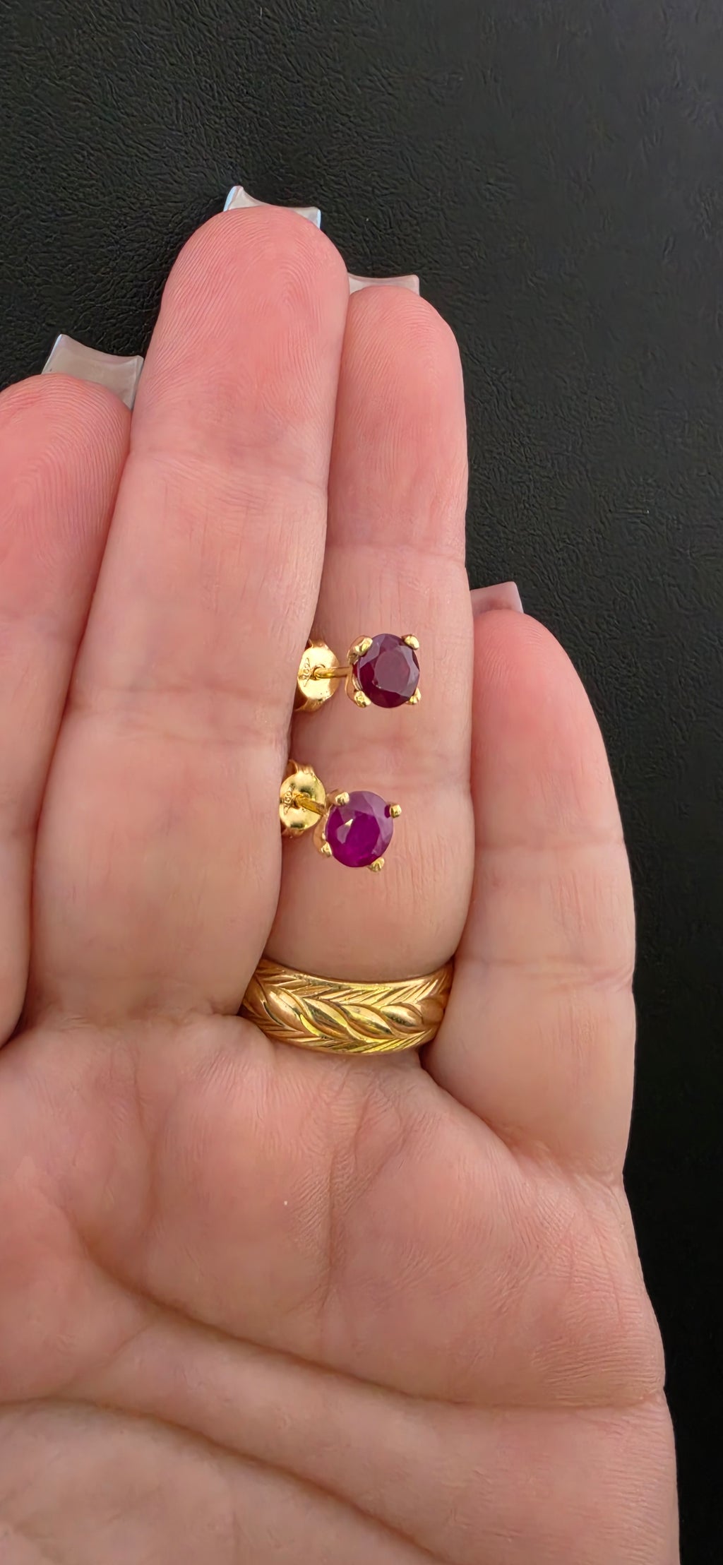Earring Gem Rubí 0.5ct