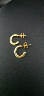 C-Hoop Earrings Solid