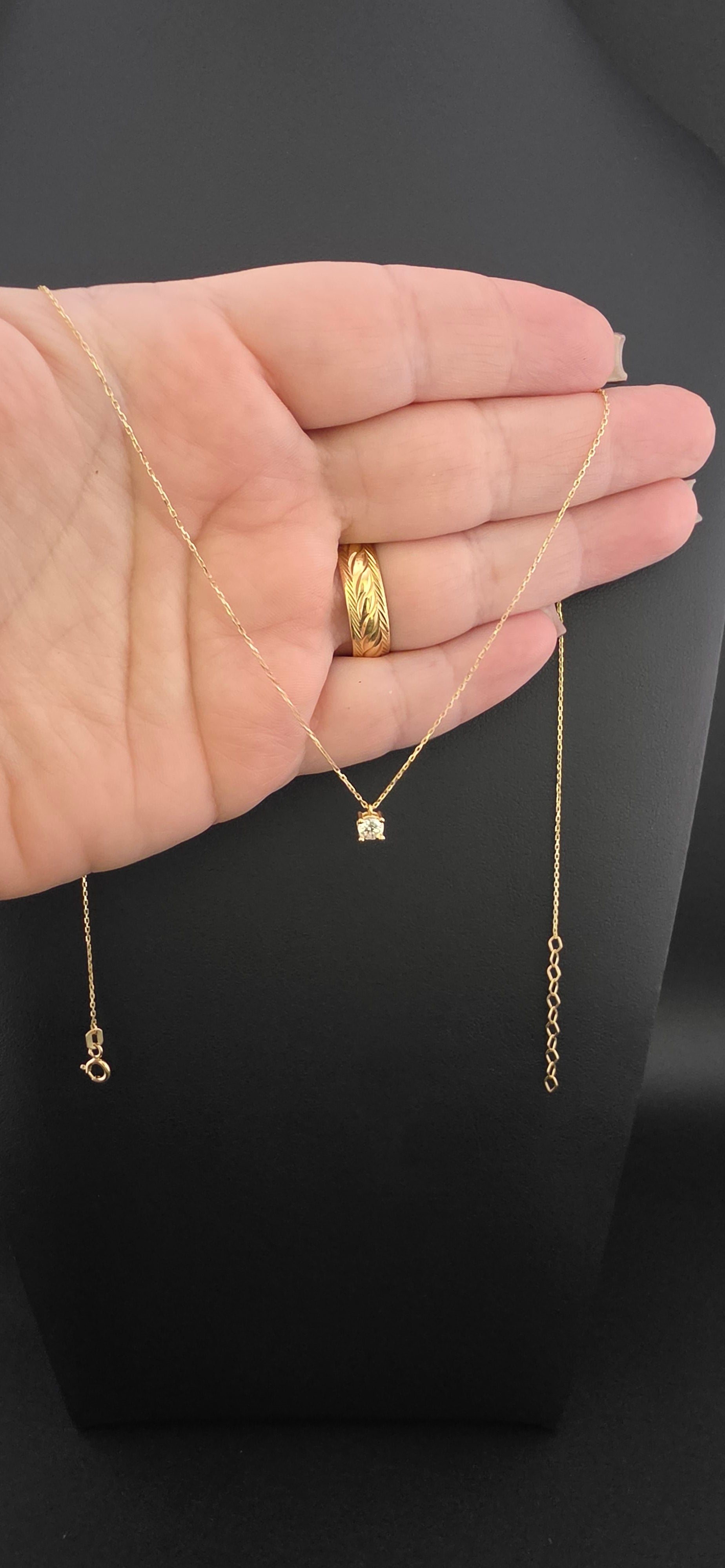 Chain Solitaire Pendant