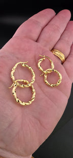Twisted Hoop Earrings