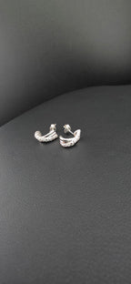 Earring Gold White