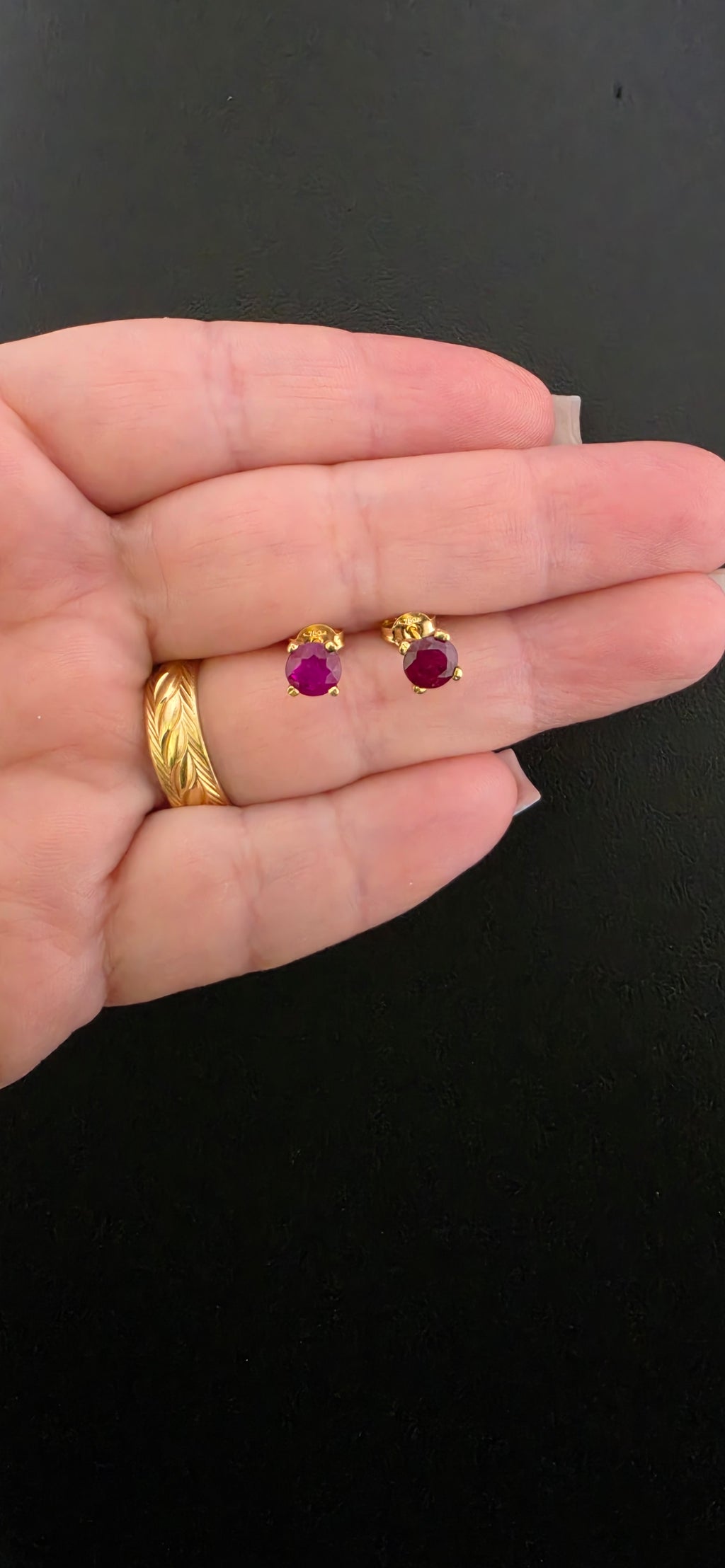 Earring Gem Rubí 0.5ct