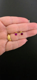Earring Gem Rubí 0.5ct