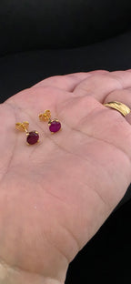 Earring Gem Rubí 0.5ct
