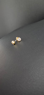 Earring Gold White