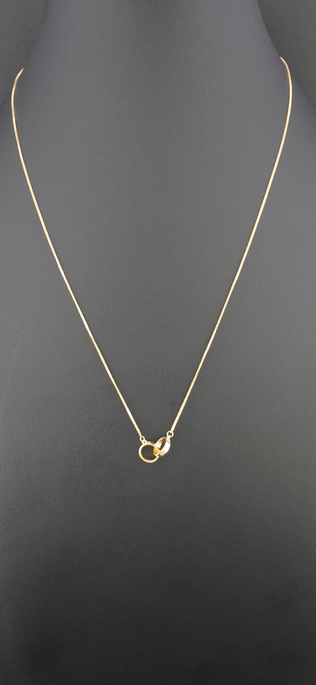 Chain Double Ring Pendant Necklace