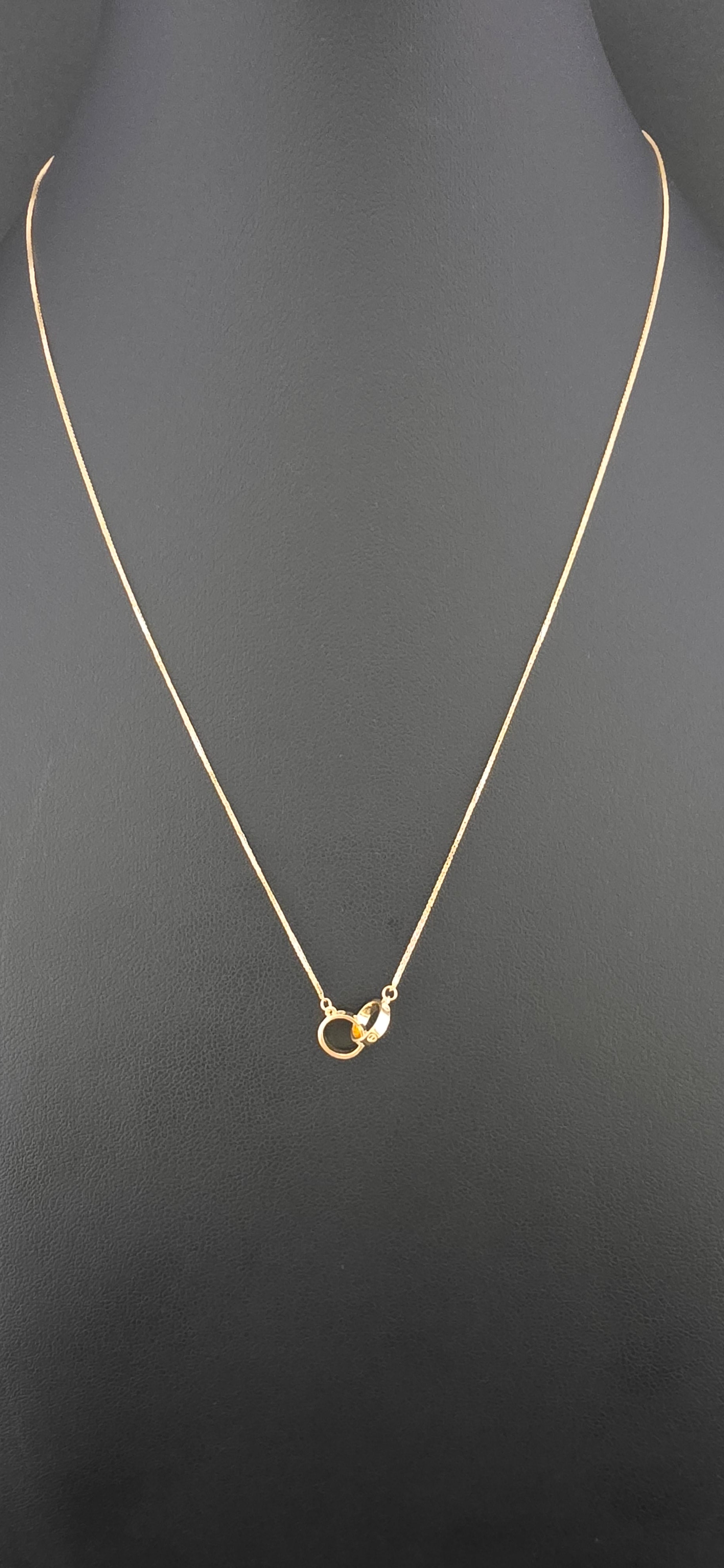 Chain Double Ring Pendant Necklace