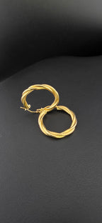 Twisted Hoop Earrings
