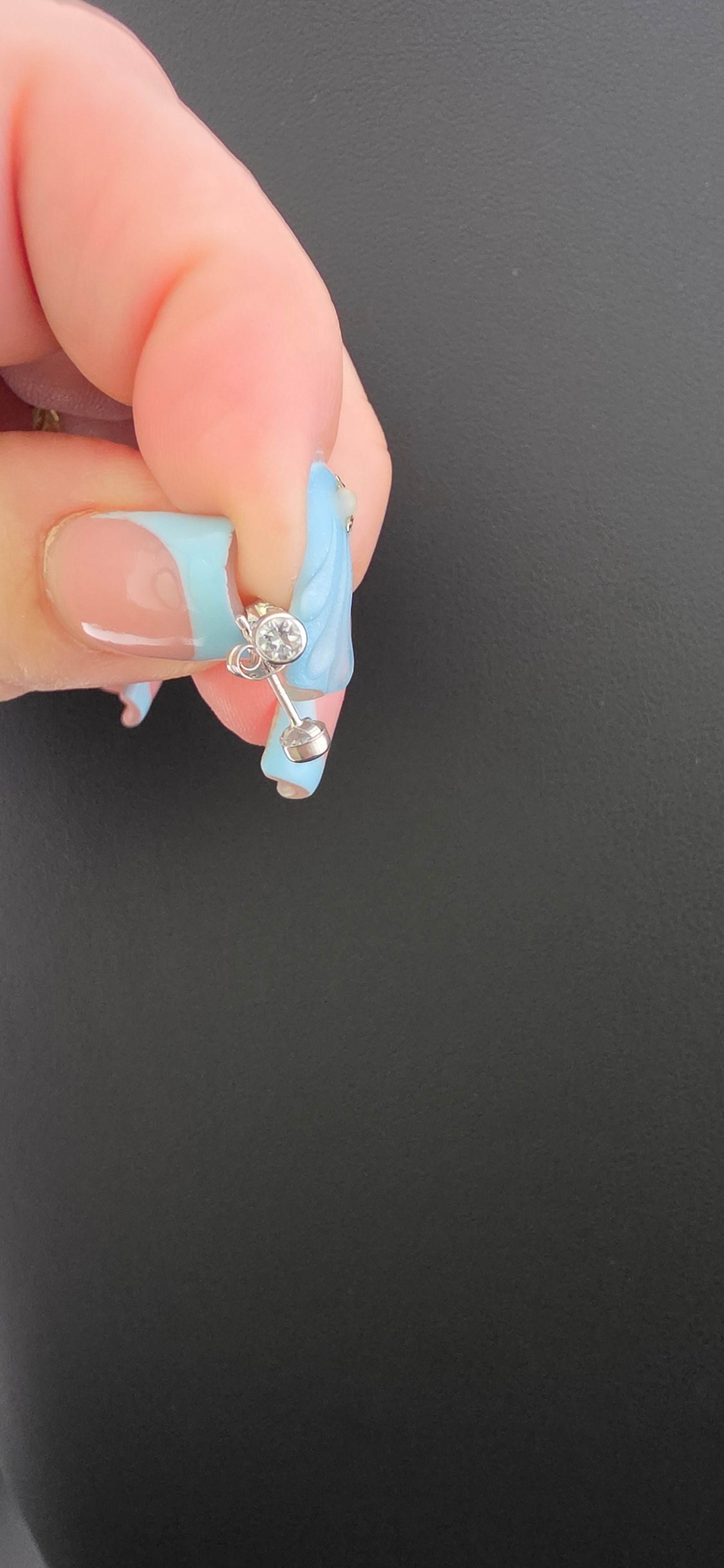 Earring Gold white