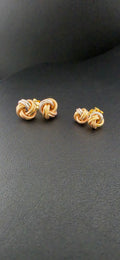 Knot 3 Gold Earrings