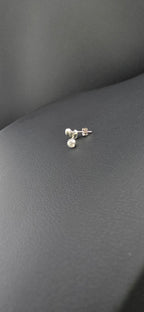 Earring Gold white